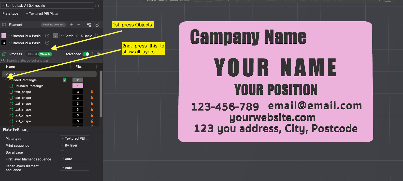 Simple Business Card (editable) V3