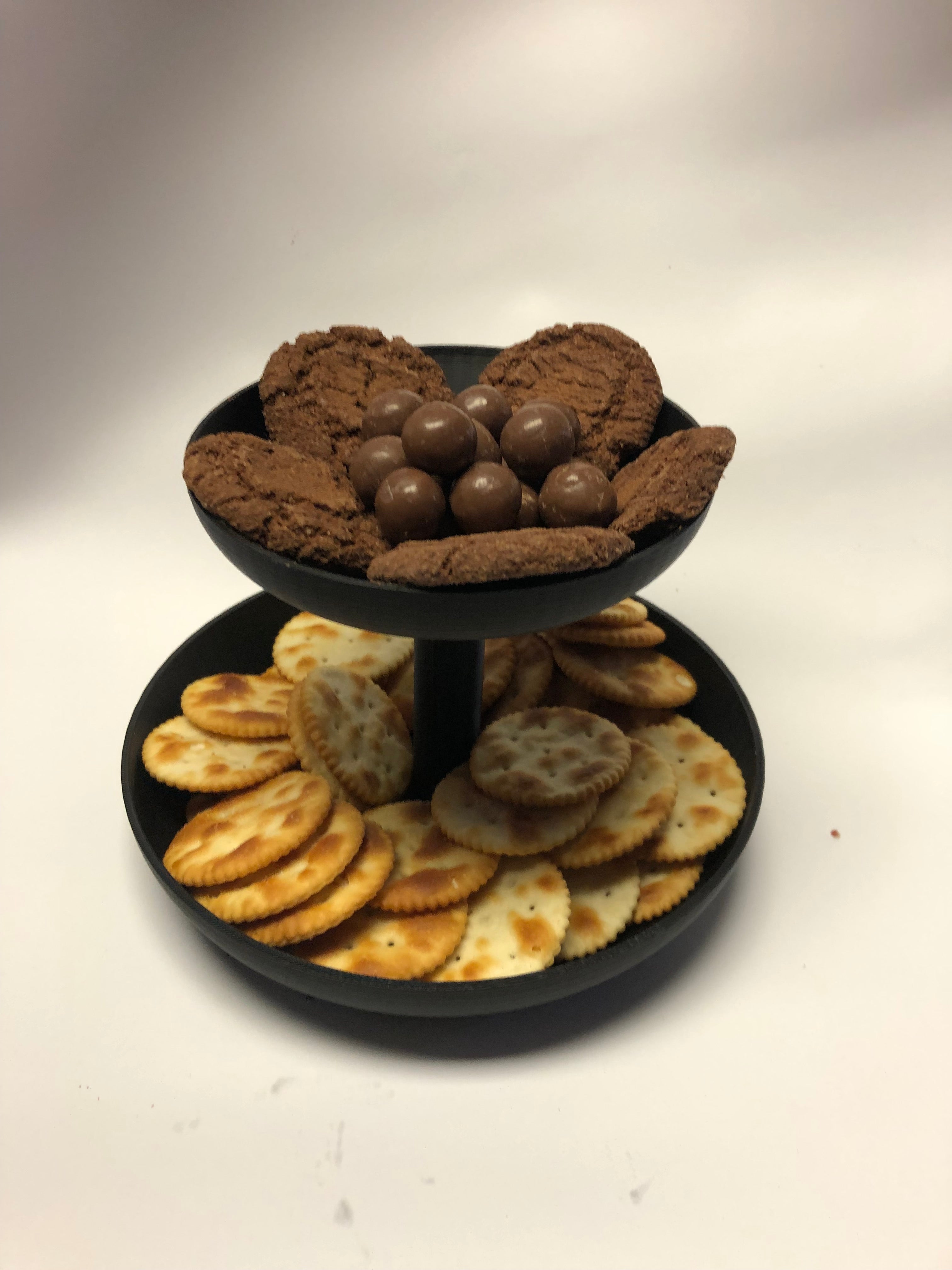 Two tiered cake and snack stand, serving stand