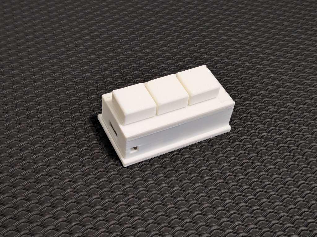 ESP8266 D1 Mini 3-Button Case (plus USB)
