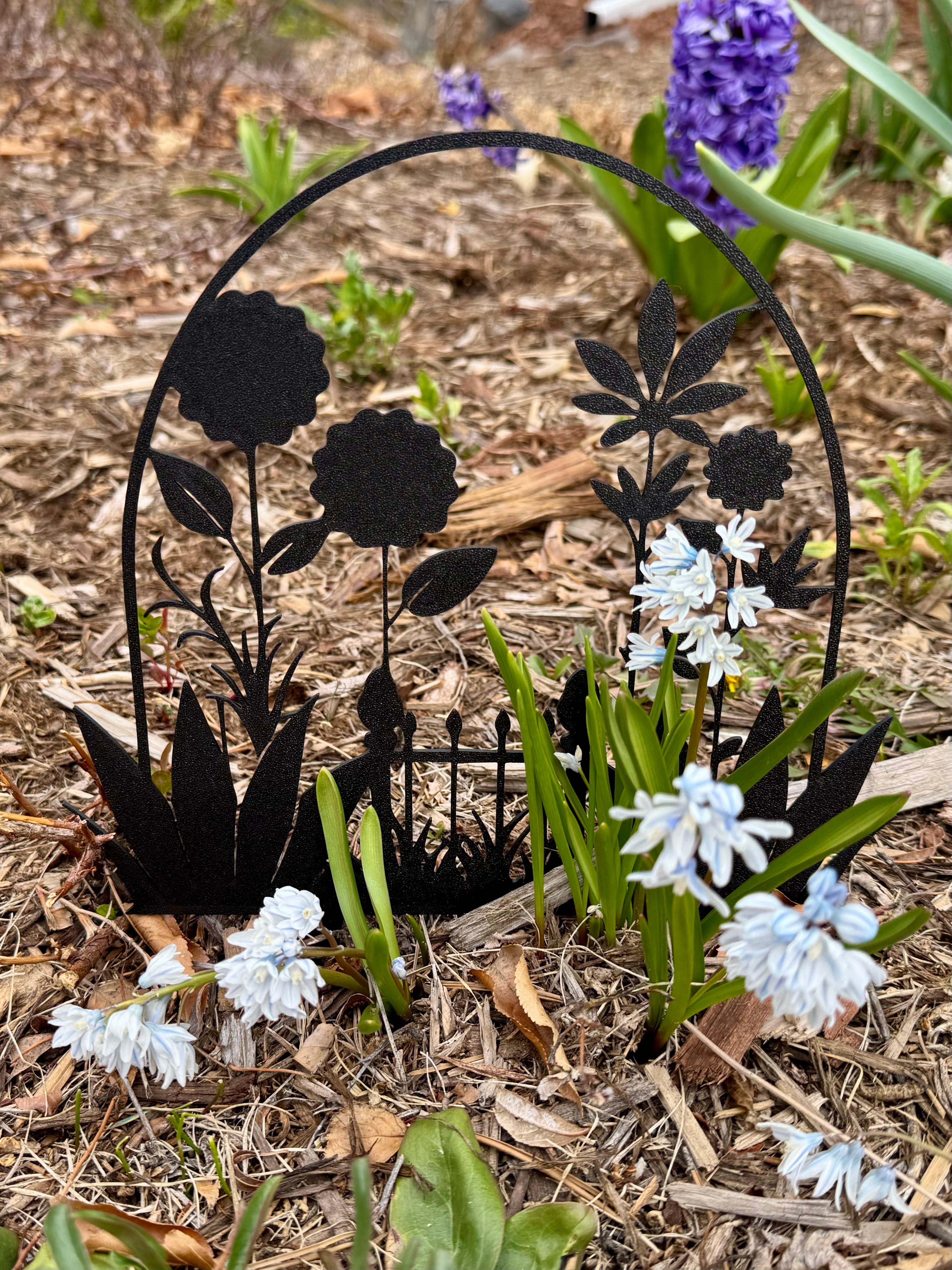 Garden Floral Silhouette Spring Yard Decor