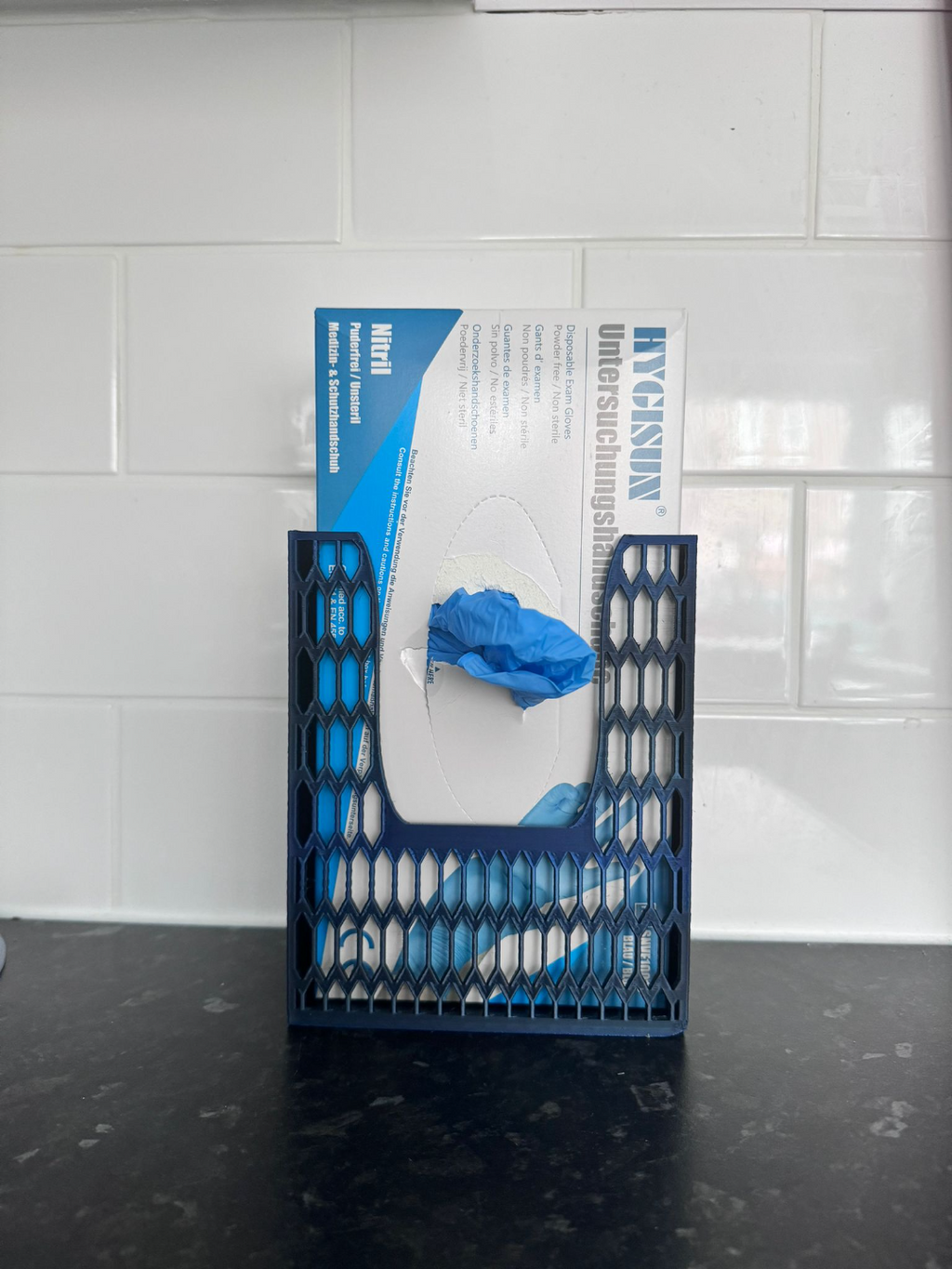rubber glove box wall storage