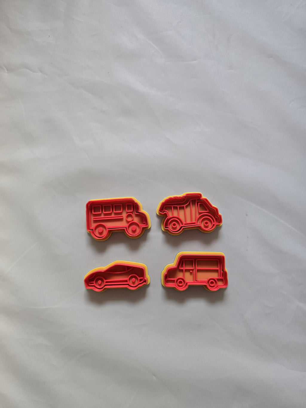 Vehicle Cute Set 2 Cookie Cutter Playdoh Clay Fun