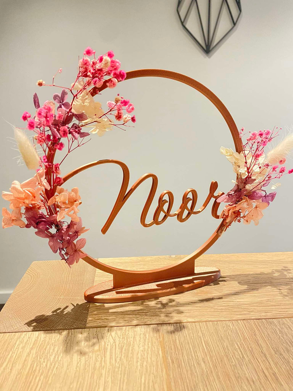 Custom Flower Hoop Name Sign