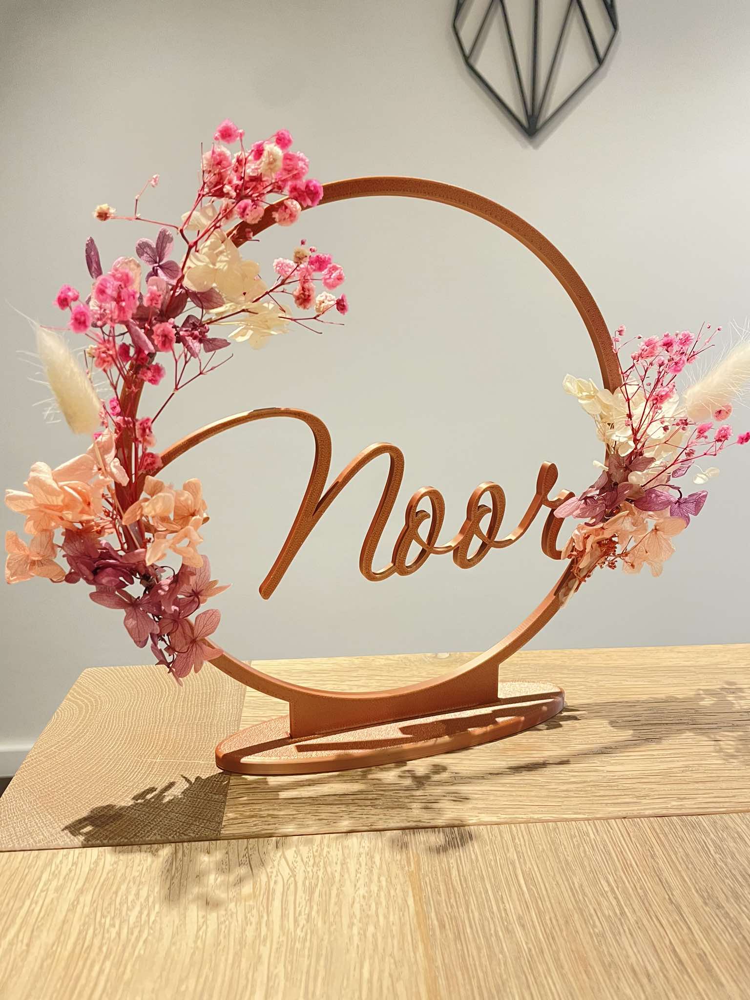 Custom Flower Hoop Name Sign
