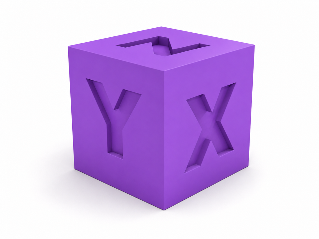 Minimal XYZ Calibration Cube