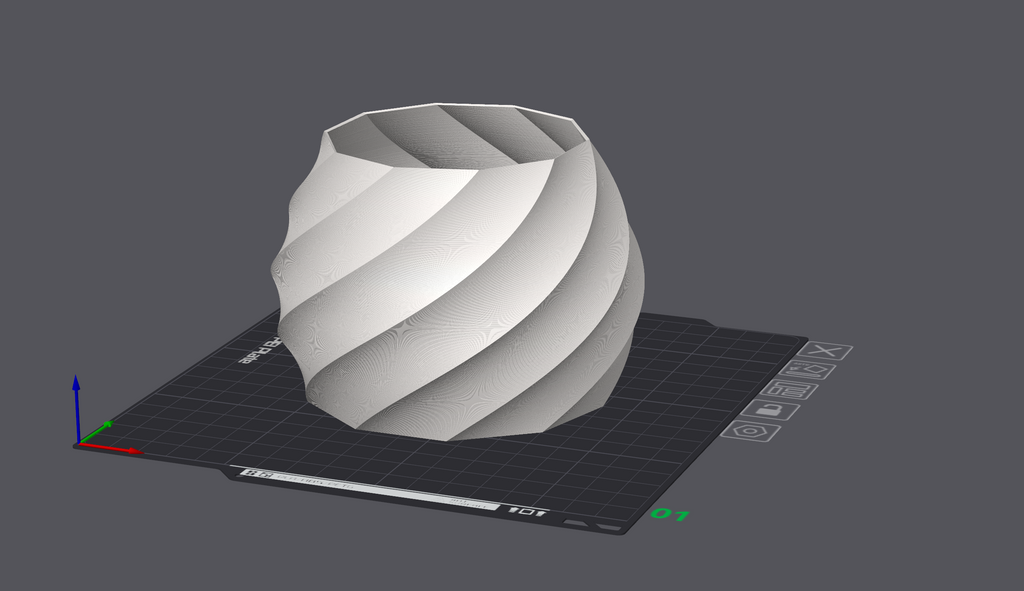 Spiral Planter - Modern 3D Printed Flower Pot