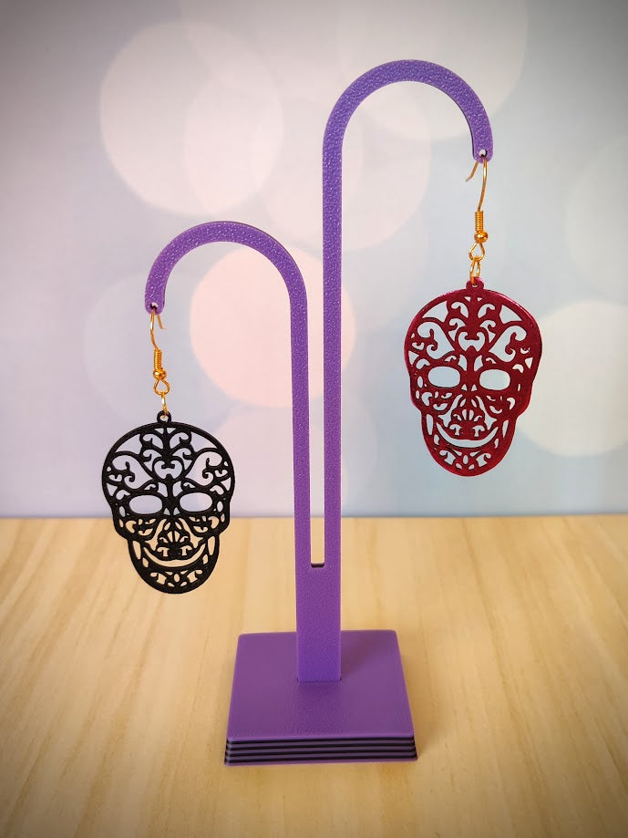 Pendientes calavera gótica