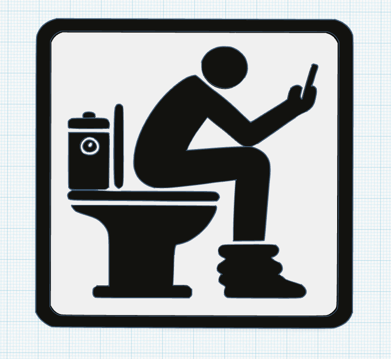 Toilet door sign