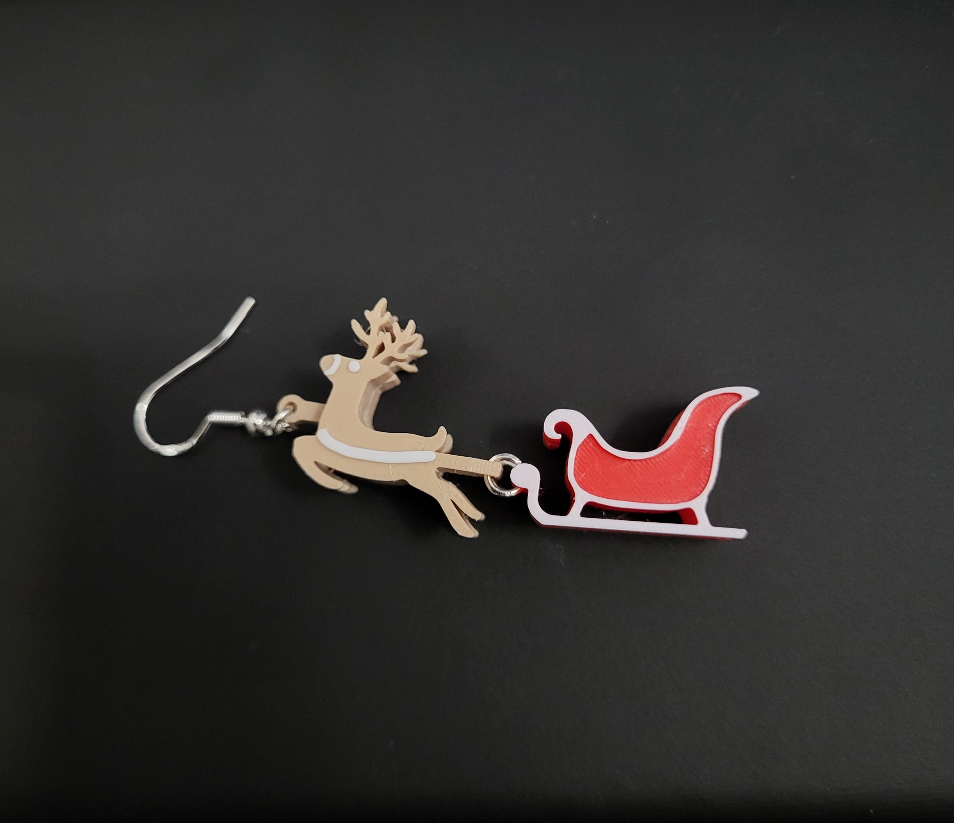 santas sleigh earring