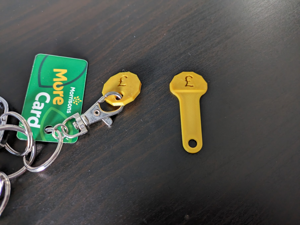 Supermarket Pound £ Trolley Tokens