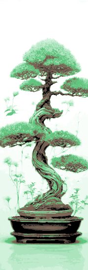 Set of 3 bookmarks - Different bonsai for different people - three different designs of nature