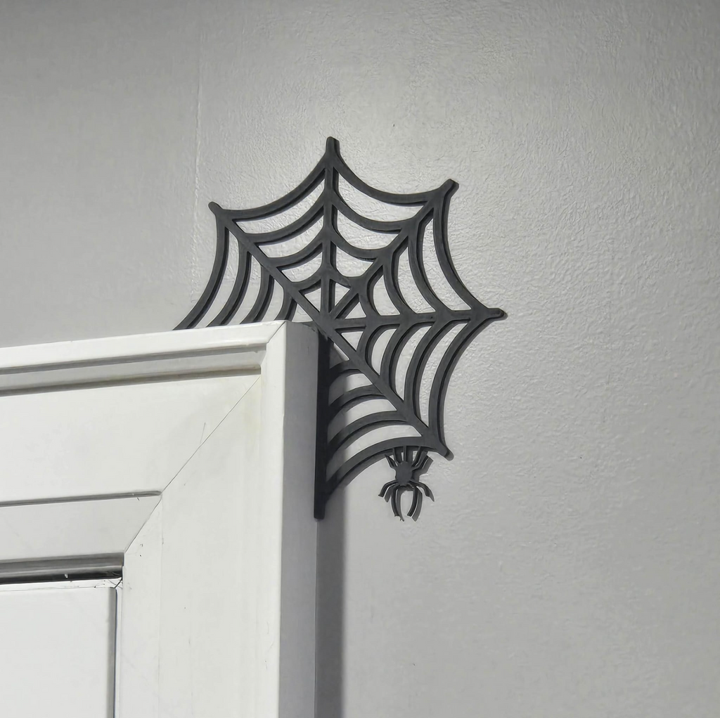Halloween Door Corner Spiderweb