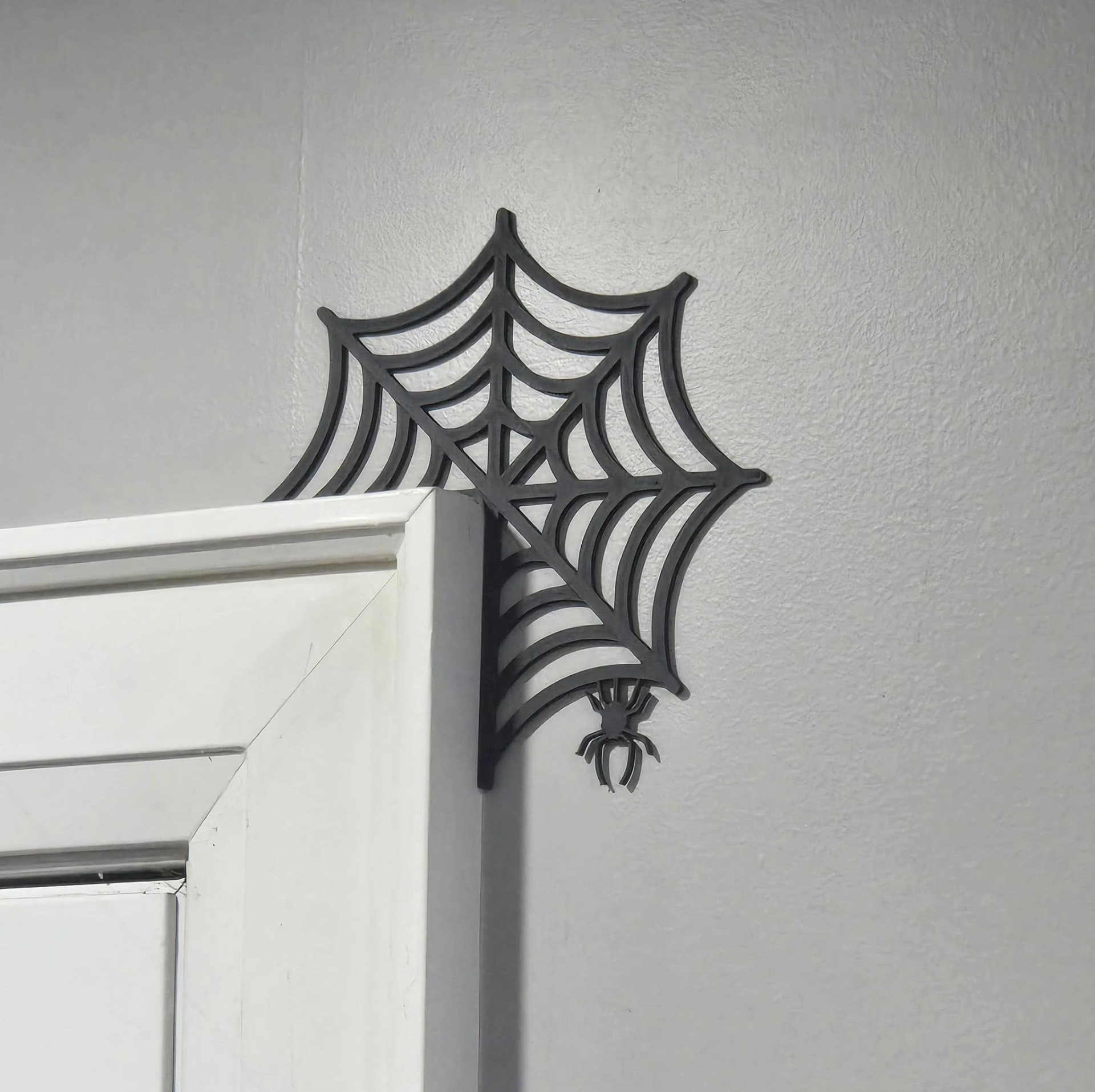 Halloween Door Corner Spiderweb