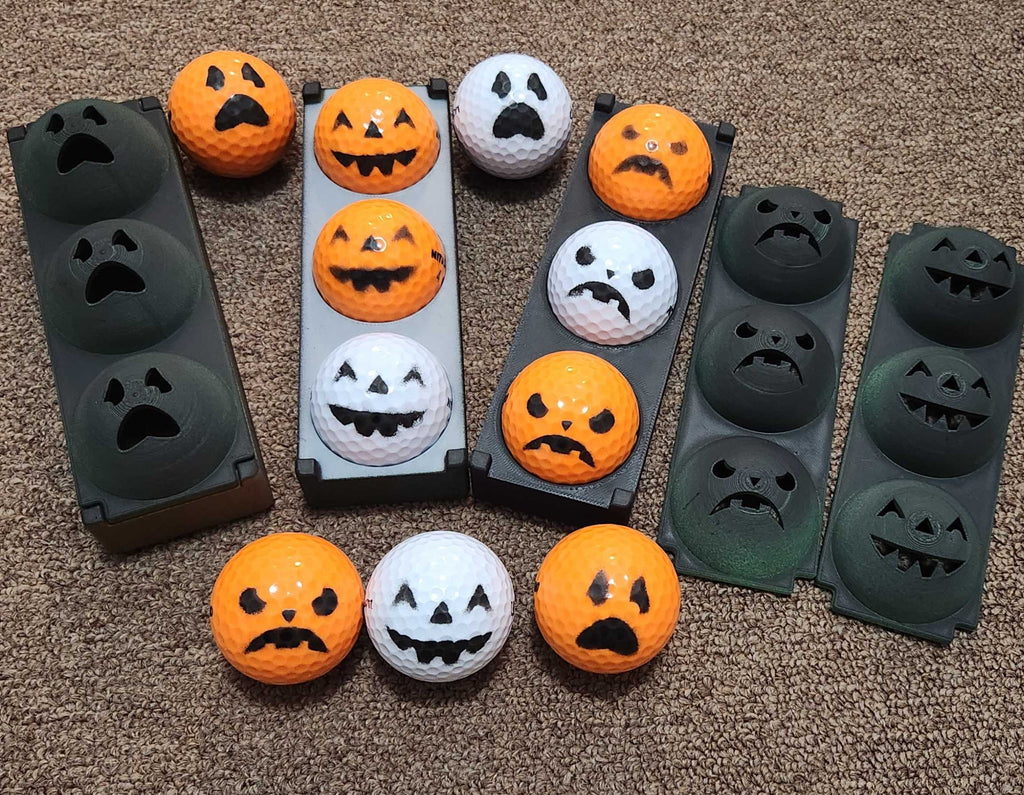 Halloween golf ball stencils