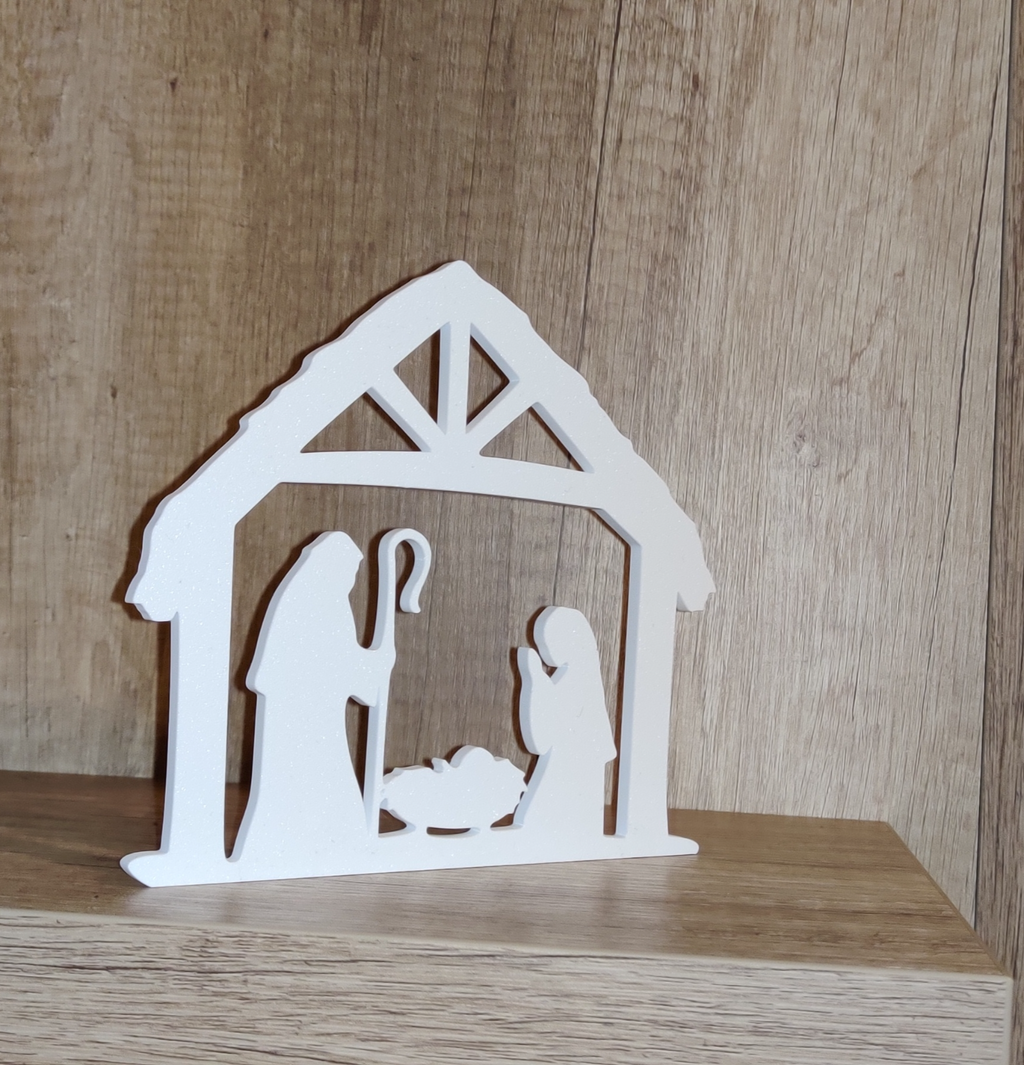 christmas nativity scene shadow