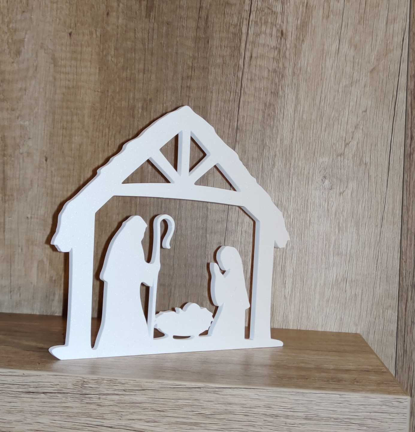 christmas nativity scene shadow