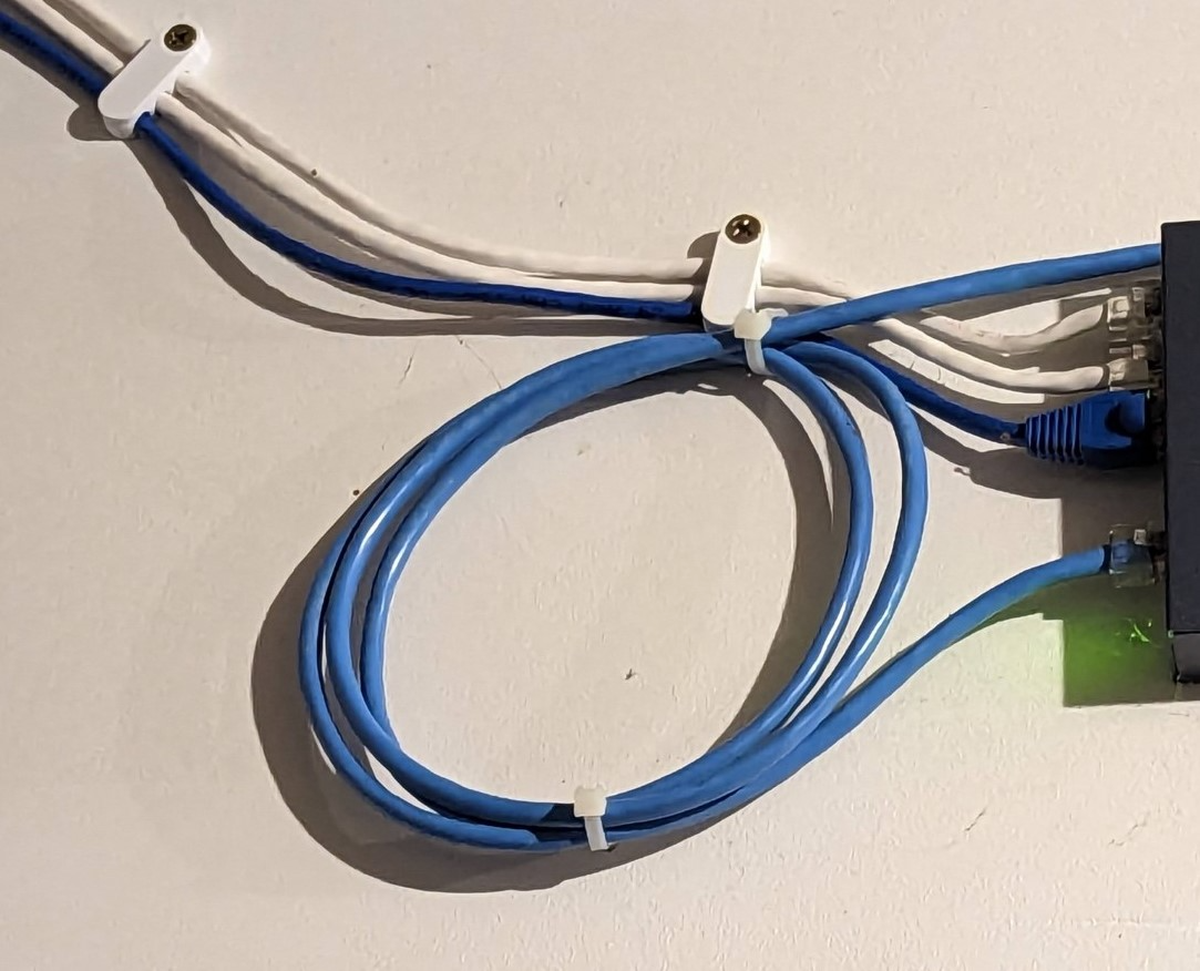 Ethernet Cable Clips and Wall Cover