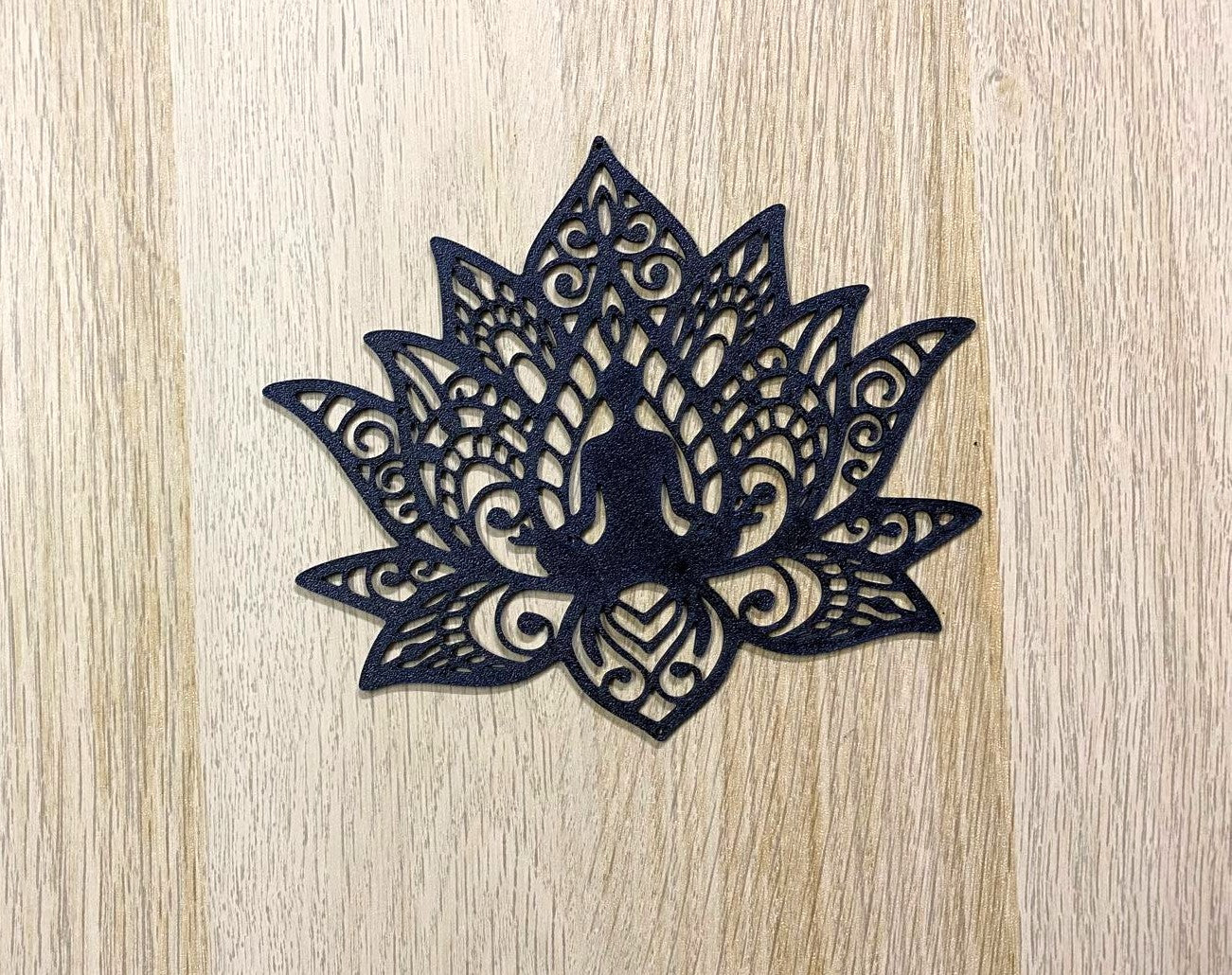Lotus Flower with Meditation Silhouette