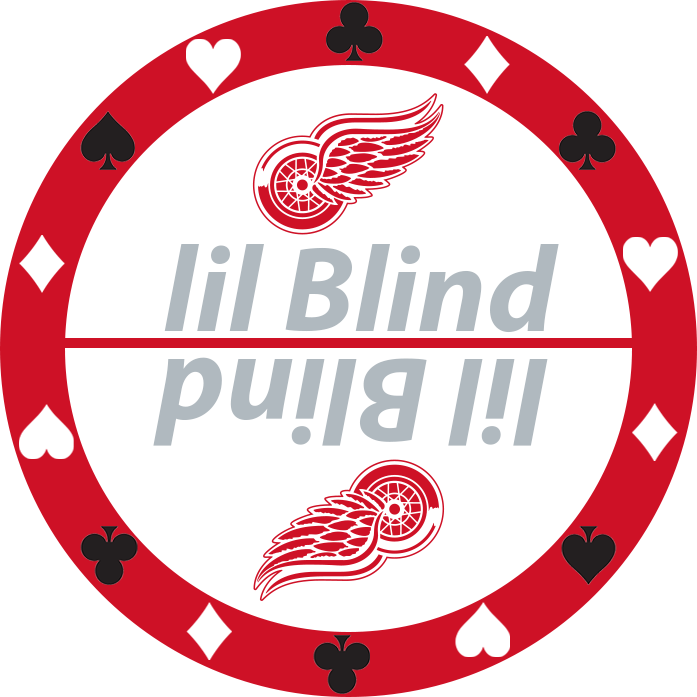 Redwings and LionsLittle and Big Blind chips