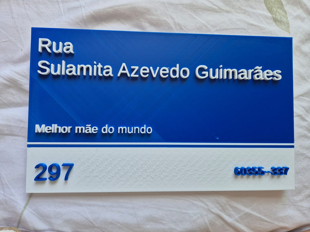 Placa padrão Rua/Avenida Brasil