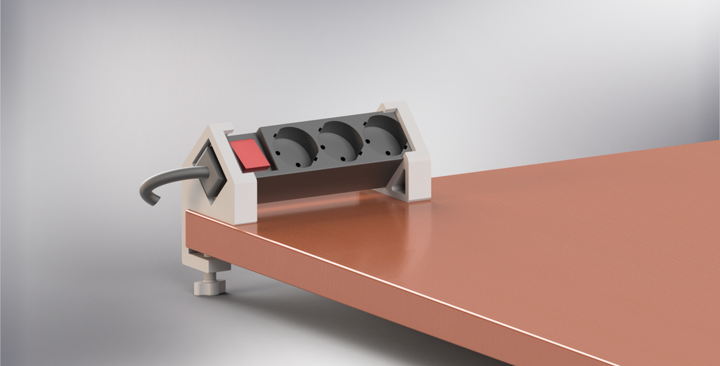 Desk Edge Socket Holder