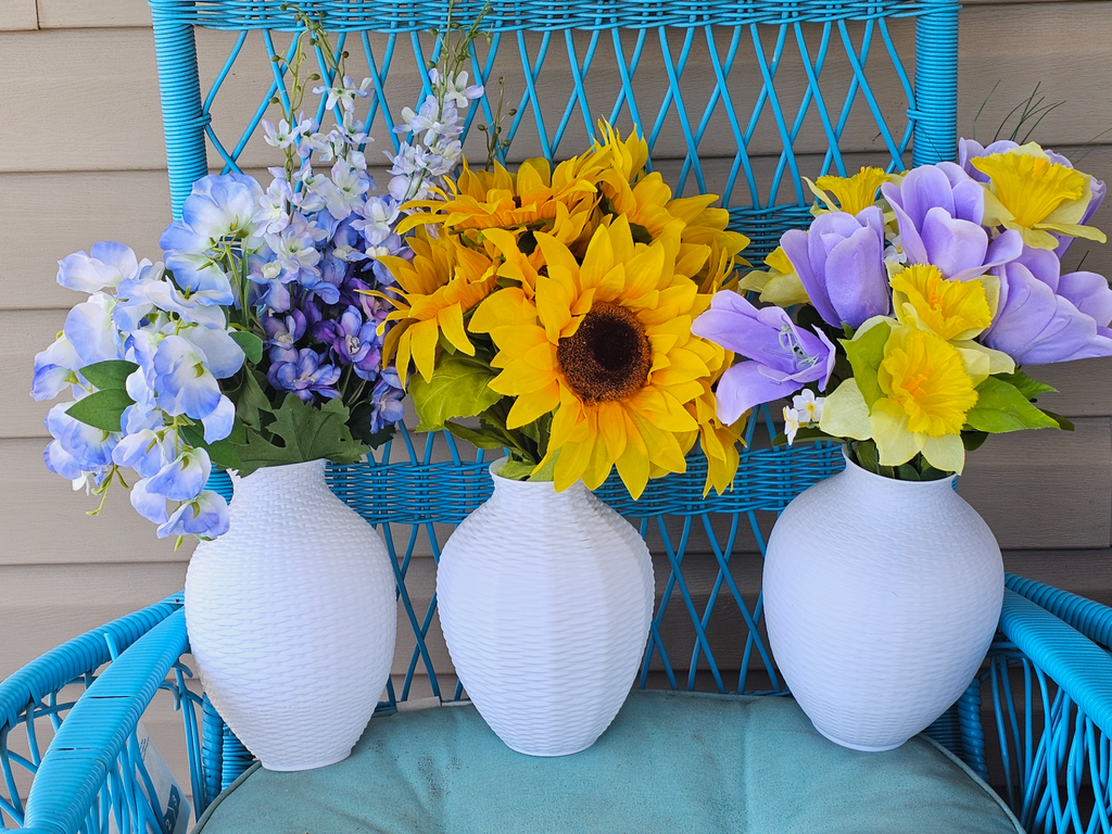 Basket Weave Vases