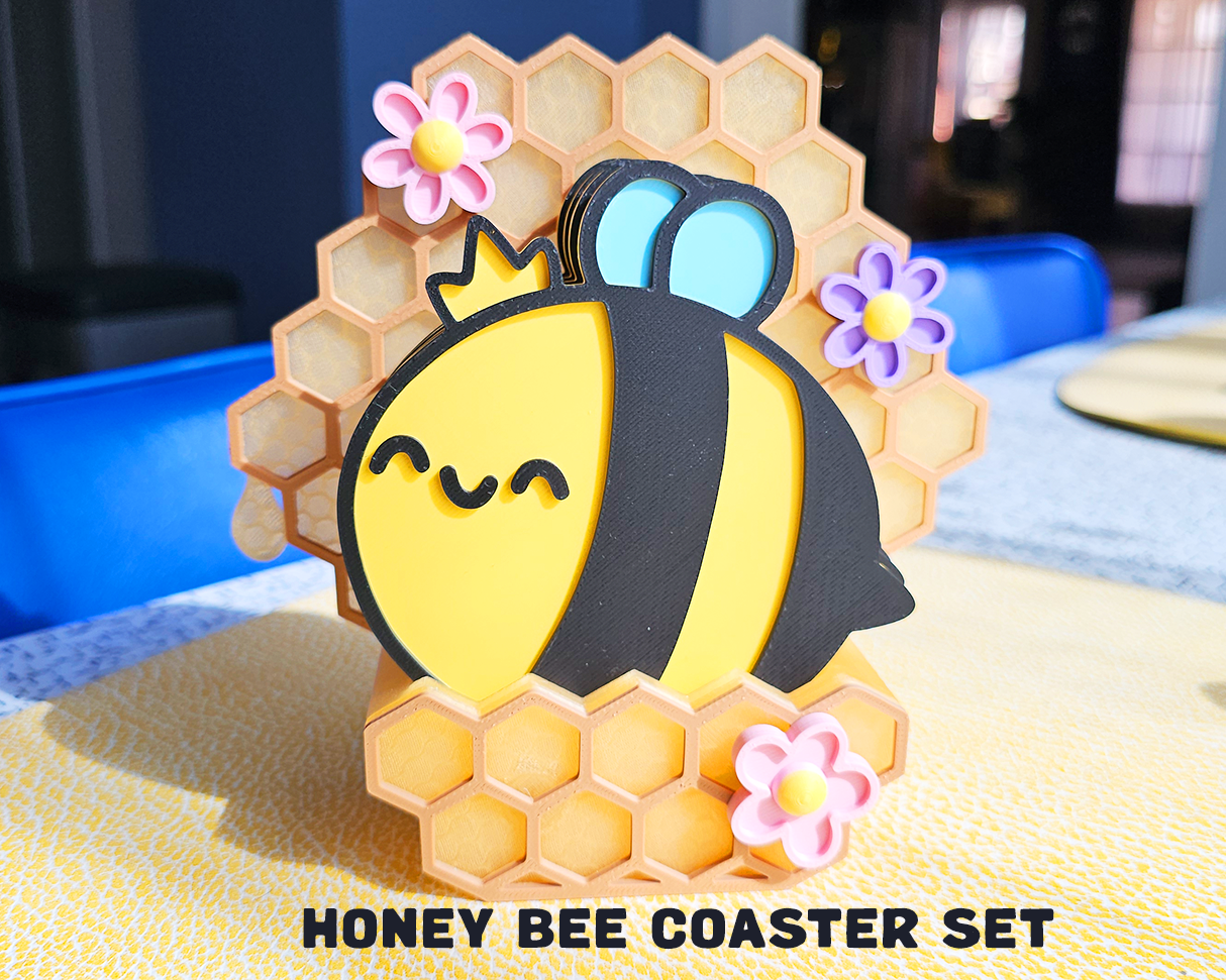 Honey Bee Coaster Set