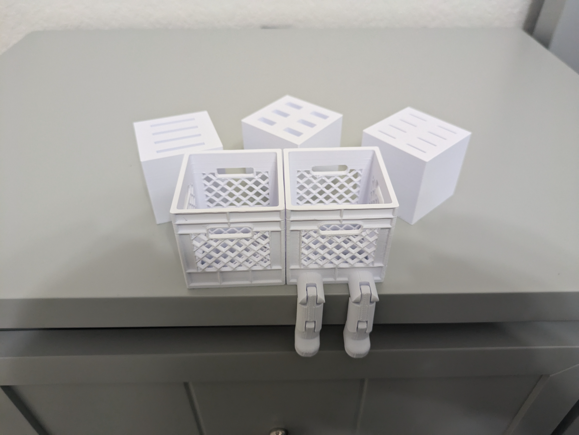Milk crate with inserts( USB,microSD, SD Sellable)