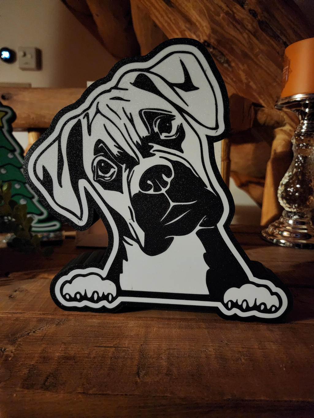 Boxer Dog Light Box LED Lamp