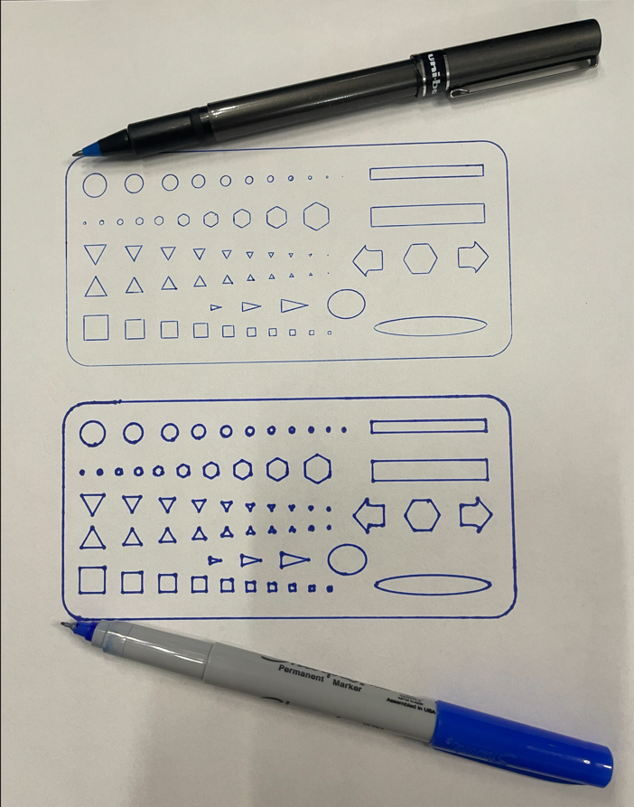 Drafting Stencil for Pocket Circles Squares Arrows