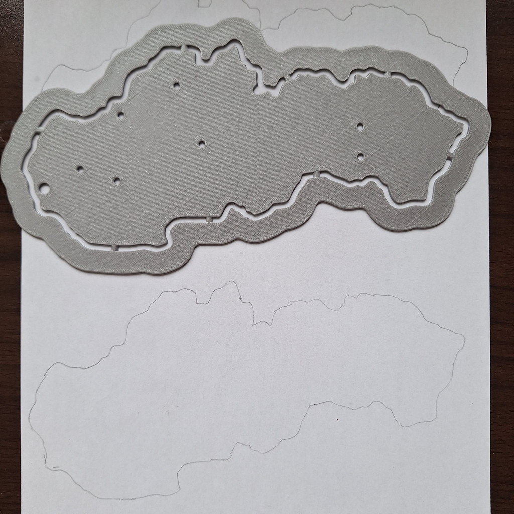 Slepa mapa Slovenska - "Blind" map of slovakia