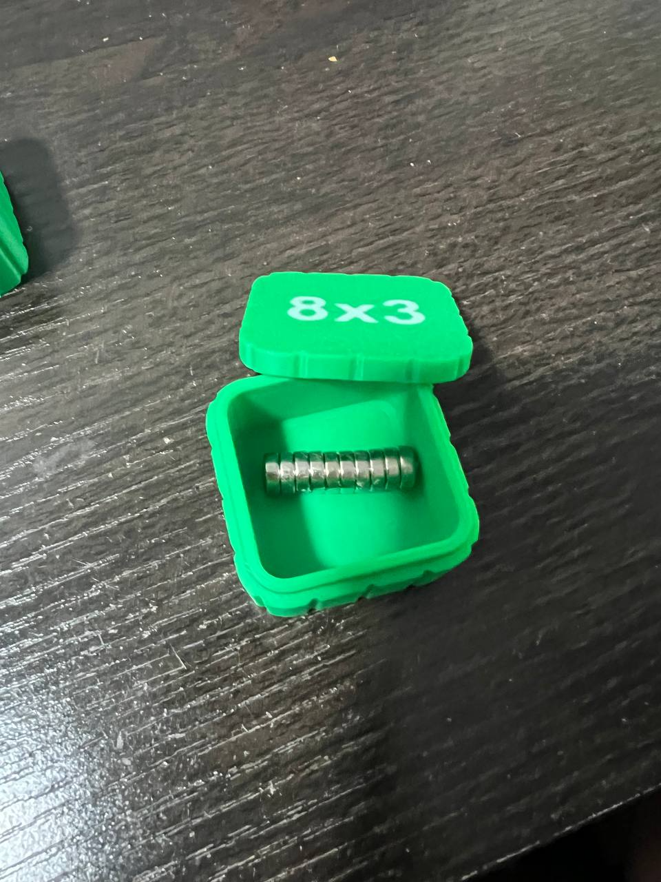 Covered box for small items with name