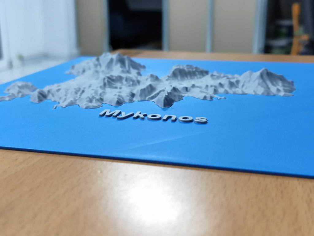 Terrain Map - Mykonos Island