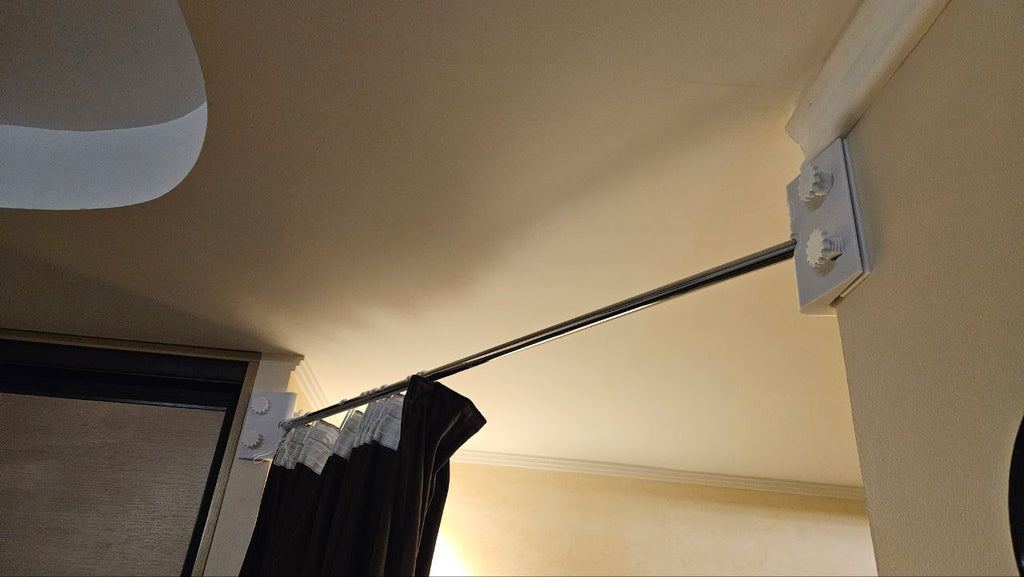 Opposing Corner Tension Curtain Mount