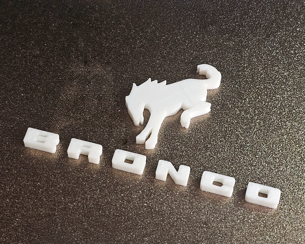 Ford Bronco Logo - 3D Printed Custom Design