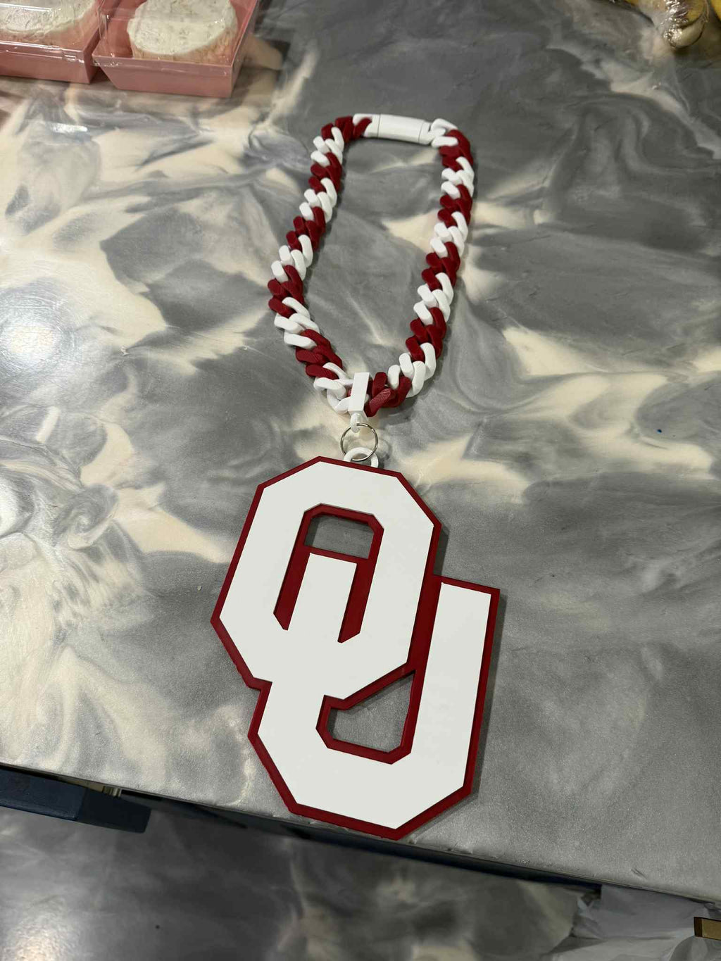 Oklahoma Sooners OU Necklace/Chain Pendant