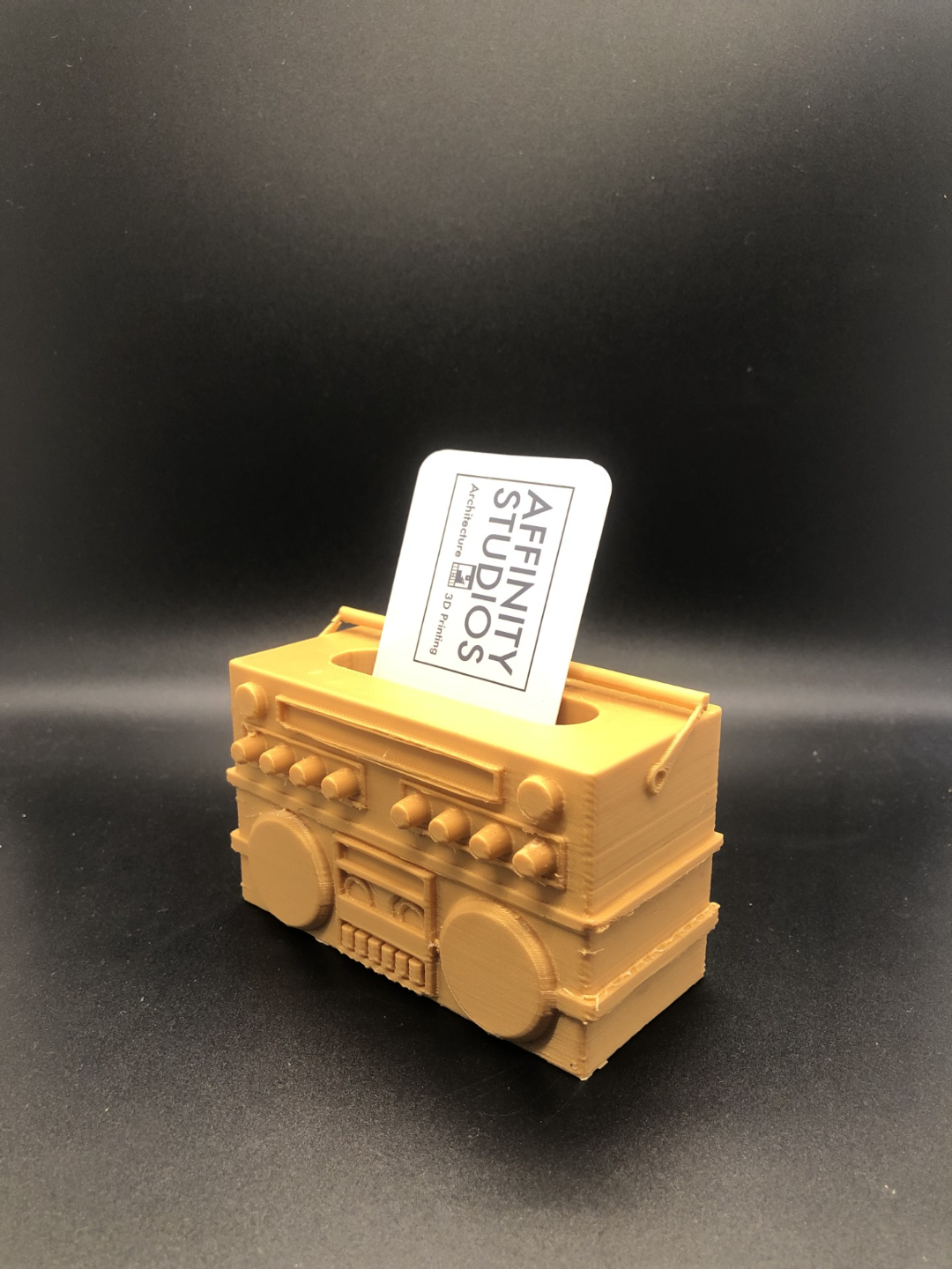 Boombox Form Business Card Holder