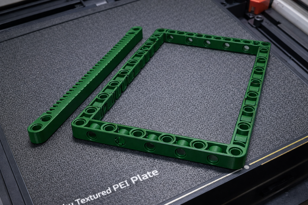 Custom LEGOs Technic Frame + Gear Rack Set