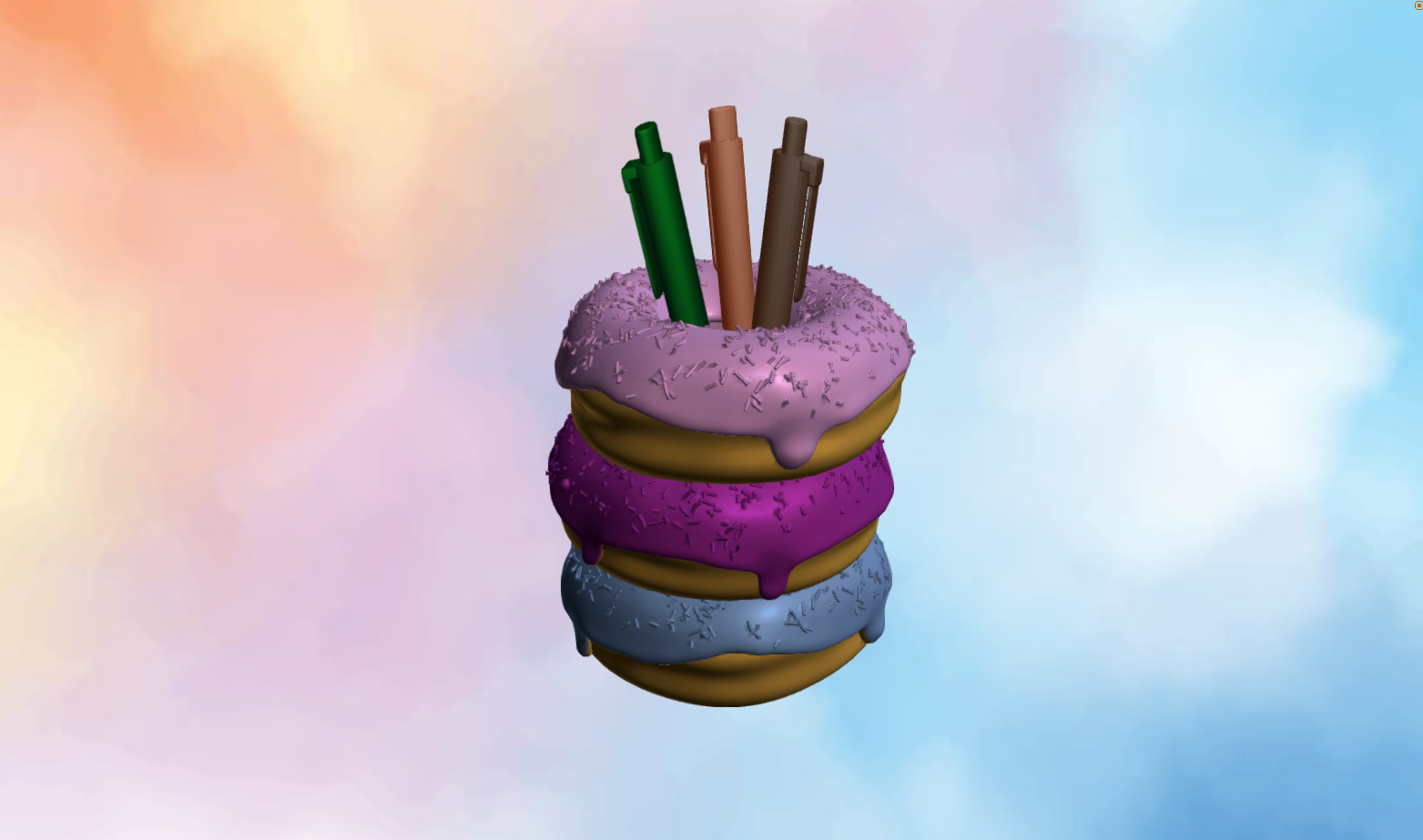 Stacked Donuts Pen/Pencil Holder
