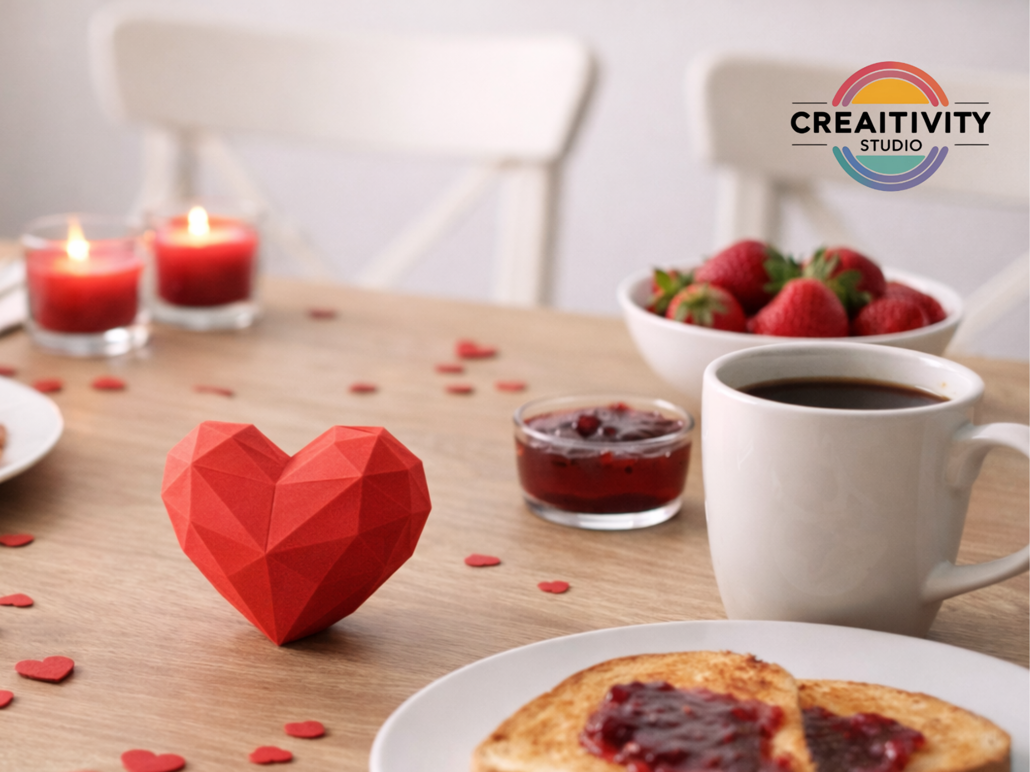 Low-Poly Valentinstag Herz - Free Commercial Use