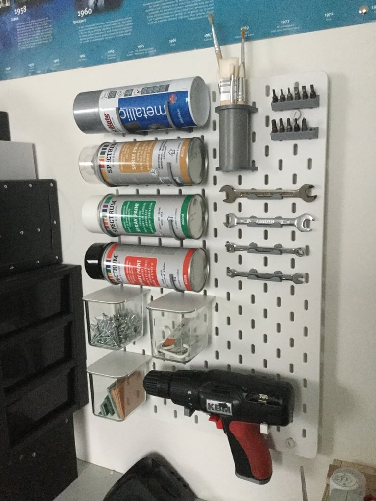 IKEA Skadis drill bit holder