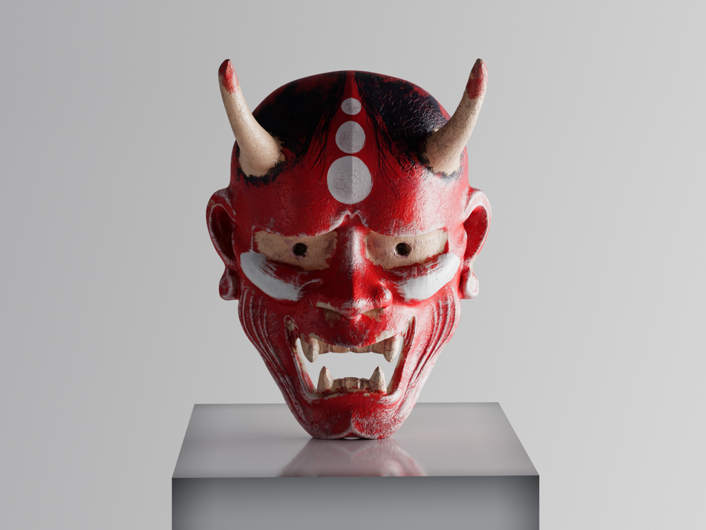 Demon mask ornaments