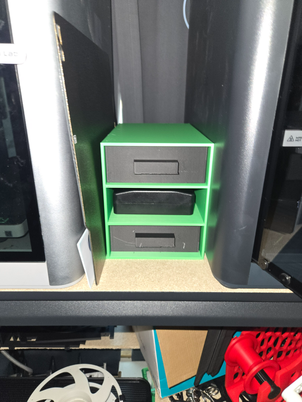 3 tier shelf with drawers and build plate holder