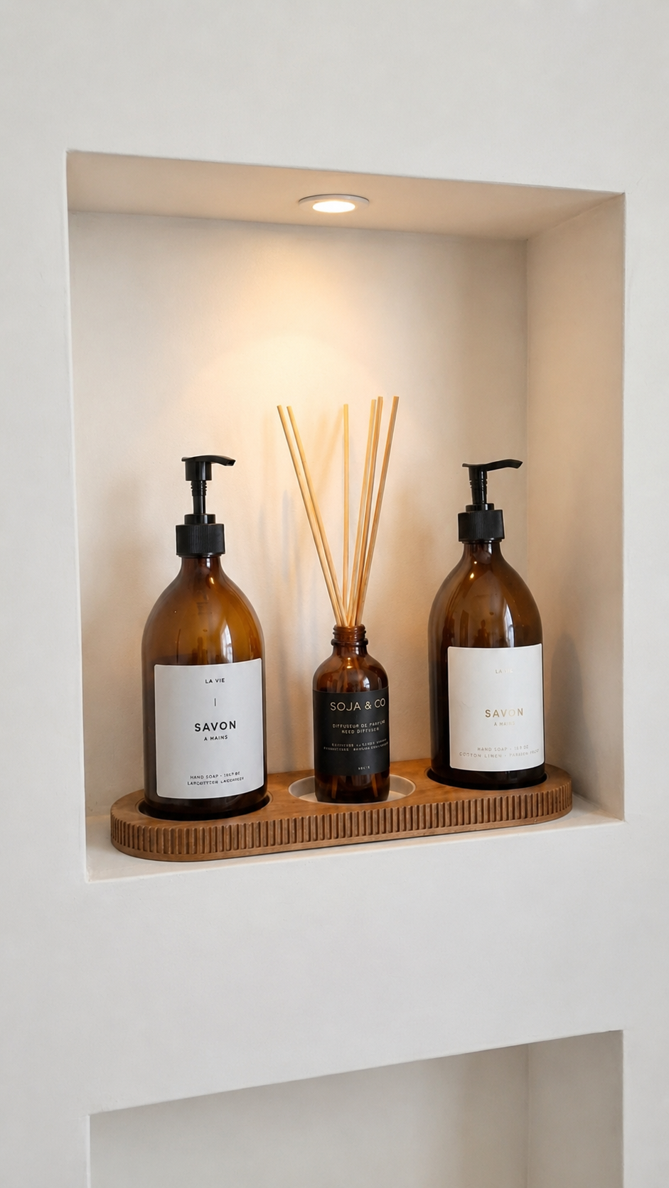 Ribbed Oval Tray for Dispenser & Diffuser