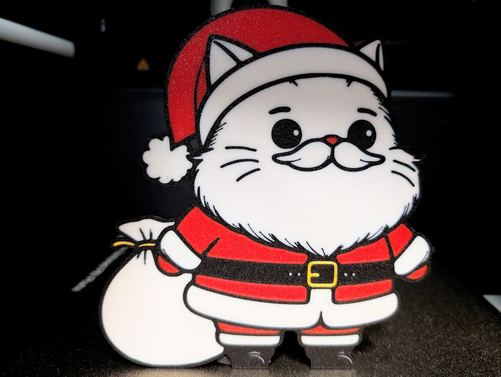 Santa Cat Christmas Decoration