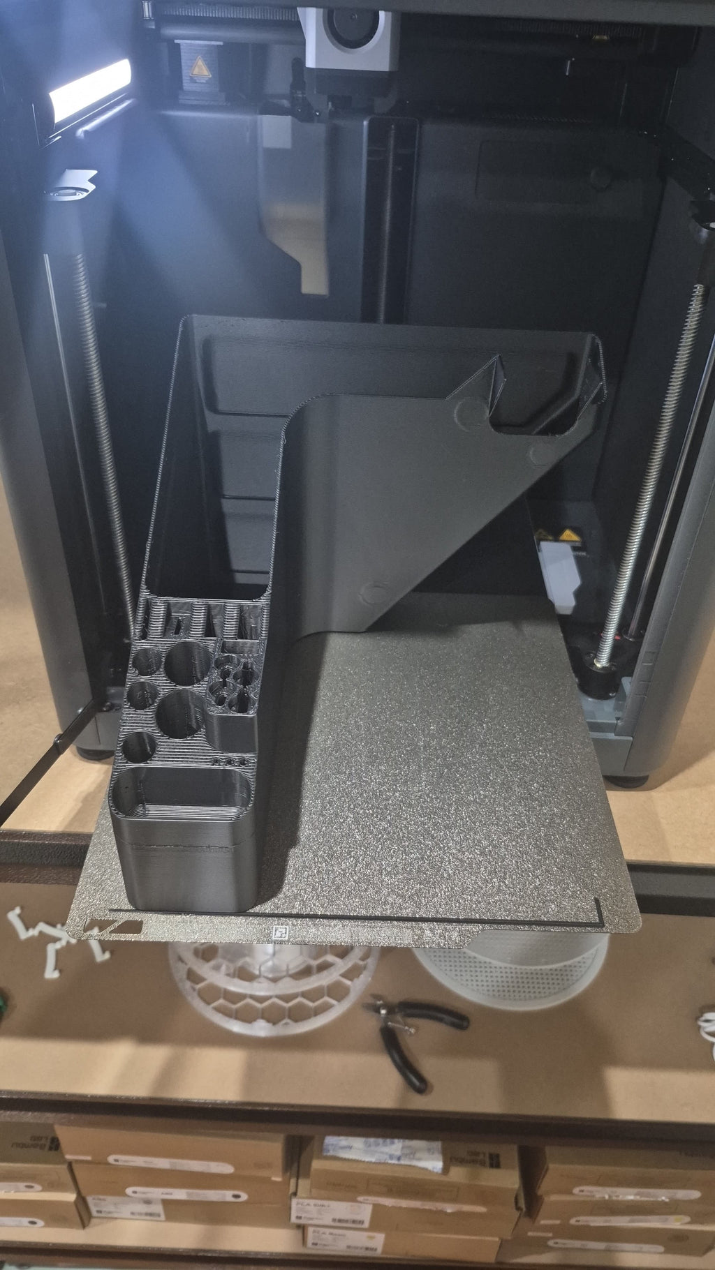 P1S Poop Bin with Tool Holder - Clean Front Face