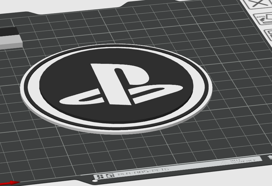 Coaster with playstation logo