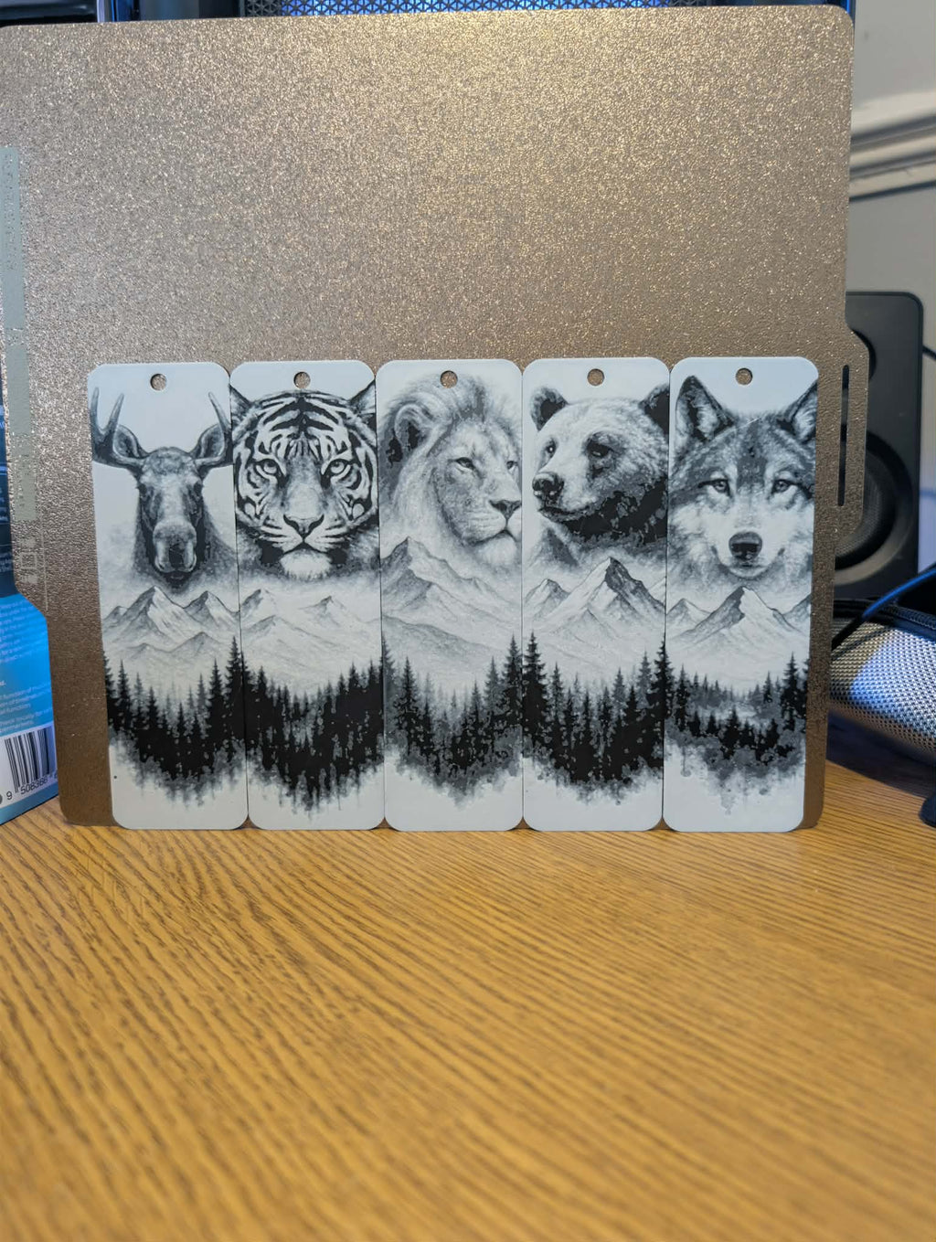 Scenic animal bookmark set of 5