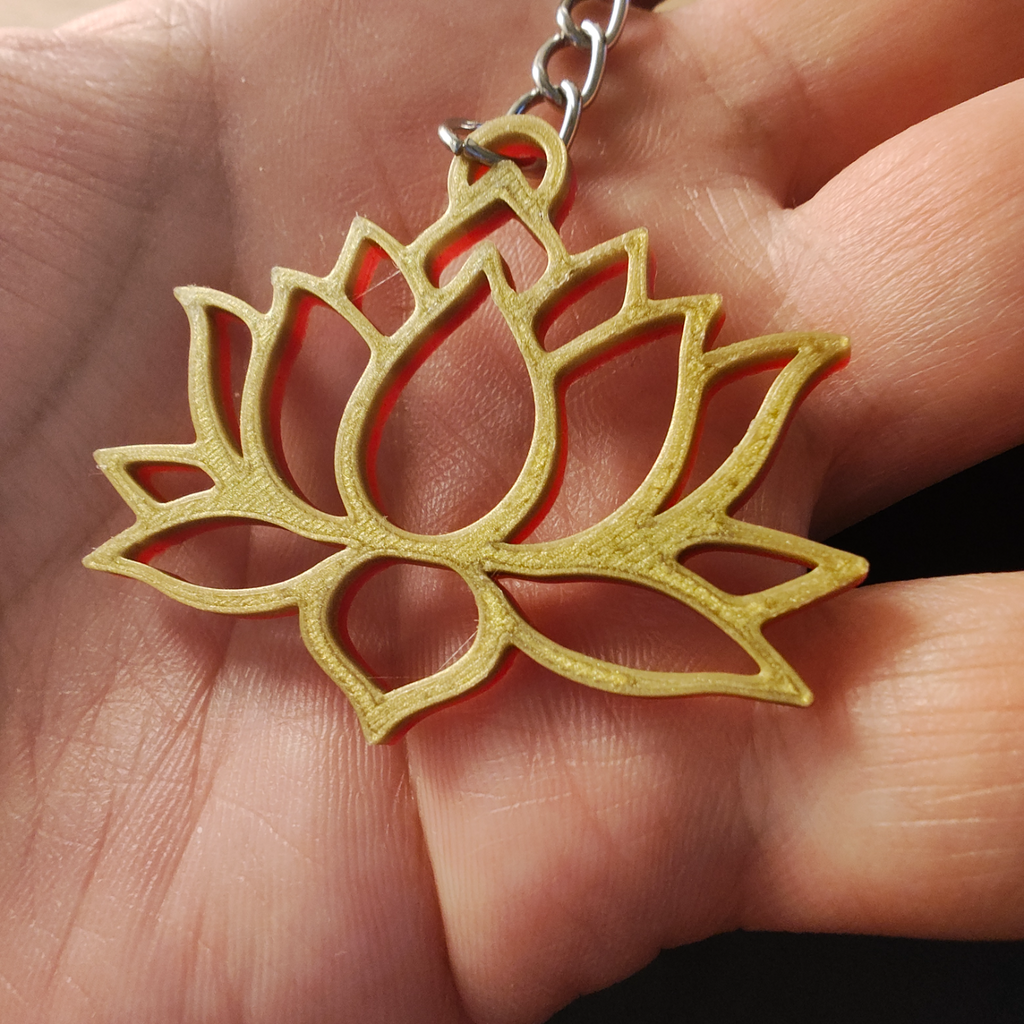 Lotus flower keychain
