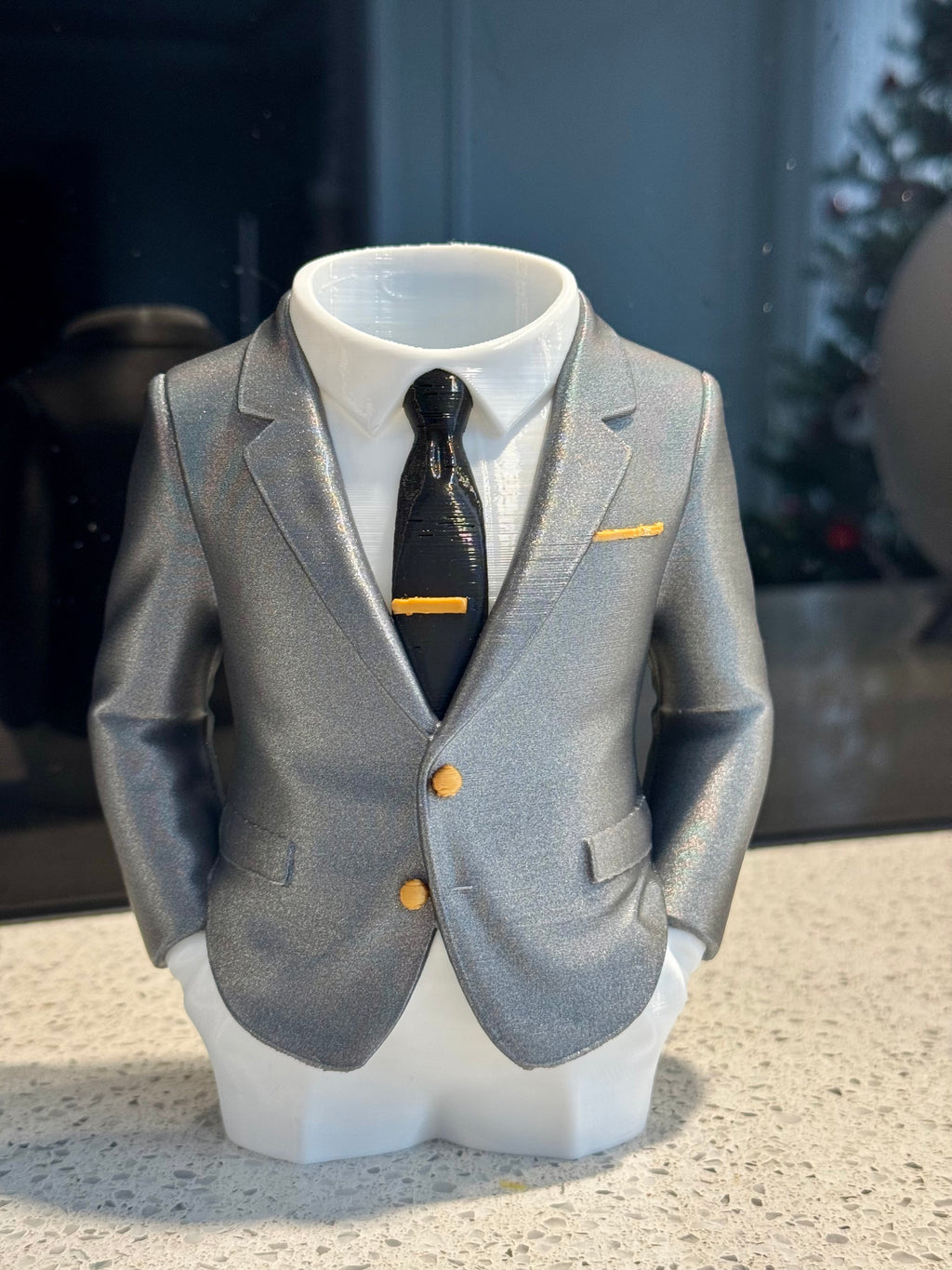 Gentleman Suit Pen Holder - Office Decor Organizer